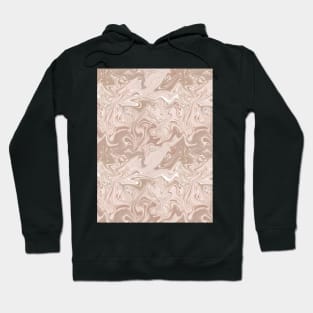 Pastel Brown Silk Marble - Digital Liquid Paint Hoodie